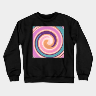 Swirl Pattern of Blue, Purple, Orange and Pink Crewneck Sweatshirt